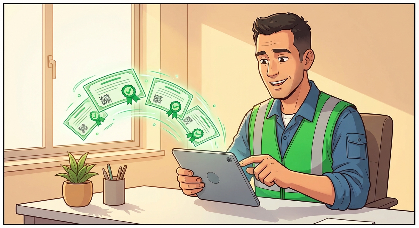 לחיצה אחת — תעודות מוכנות