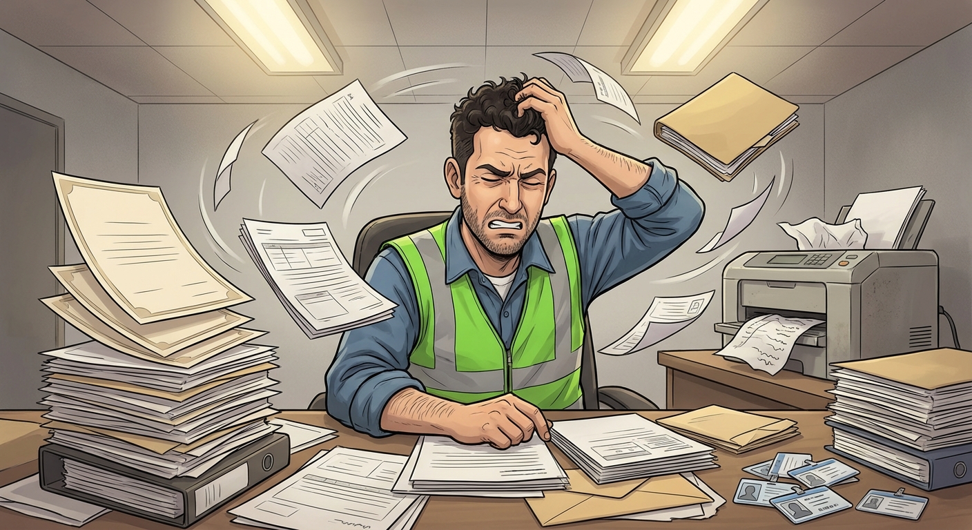 טובע בניירת אחרי כל הדרכה