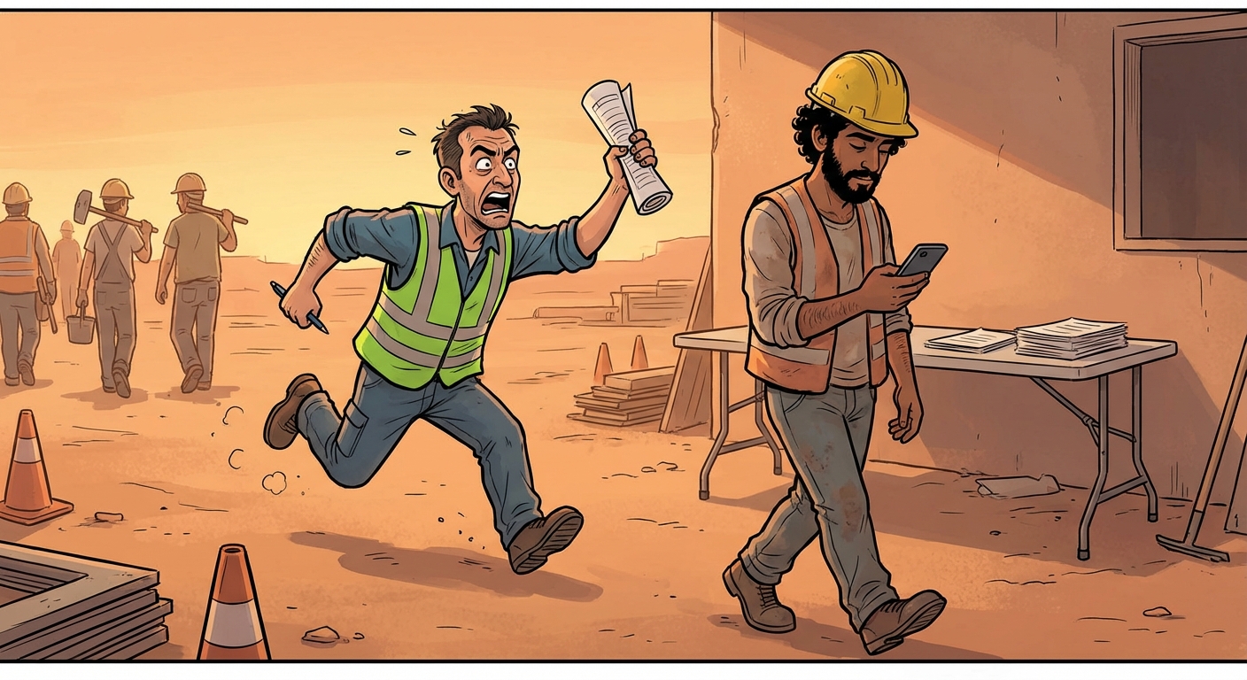 רודף אחרי עובדים לחתימות